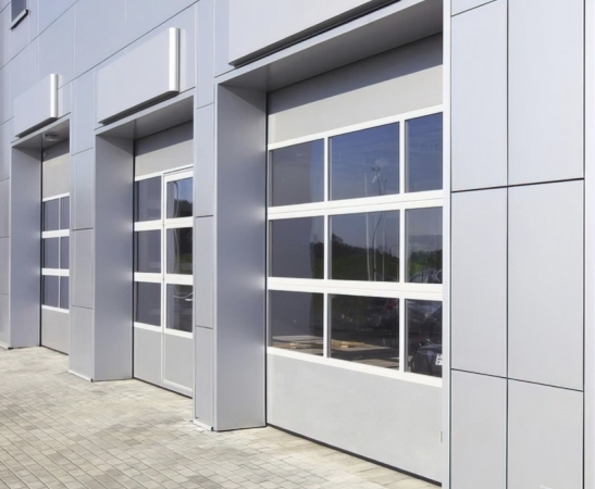 Панорамные ворота Алютех Alutrend в Красногвардейском